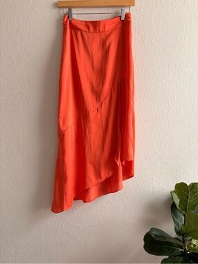 Free People Lola orange Slit Skirt 2